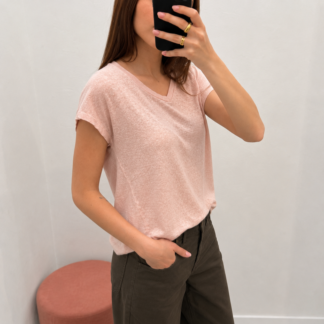T-shirt collo a V