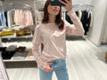 T-shirt manica lunga con pizzo