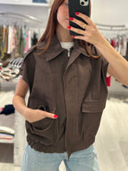 Gilet con tasche frontali