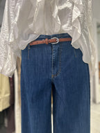 Jeans palazzo con cintura