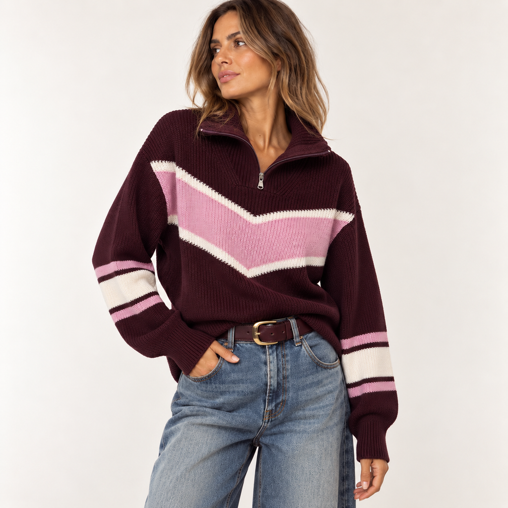 Maglia College mezza zip