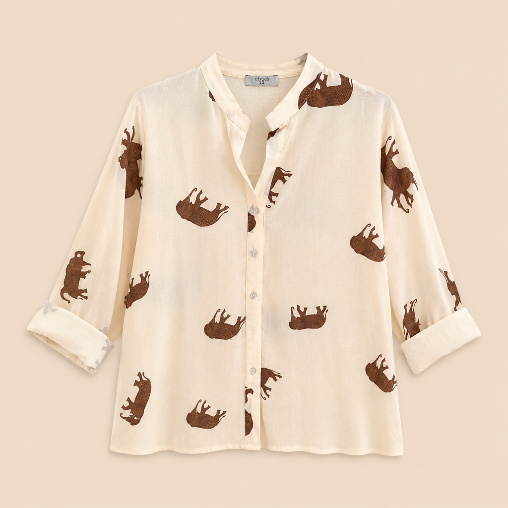 Camicia con elefanti