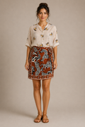Camicia panna con zebre