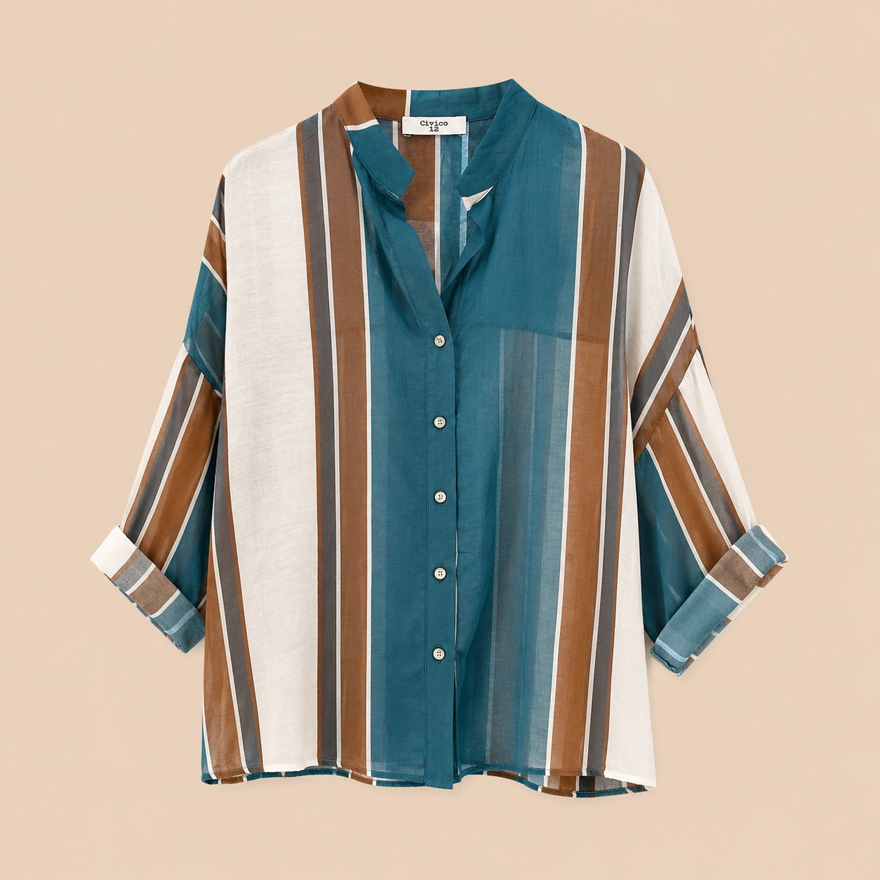 Camicia righe multicolor