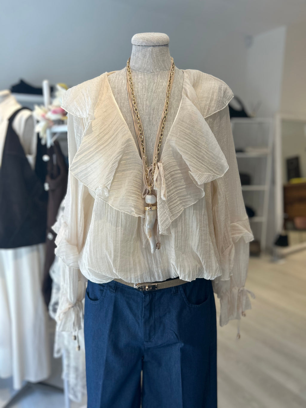 Camicia con volant