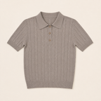 Maglia trama intreccio manica corta