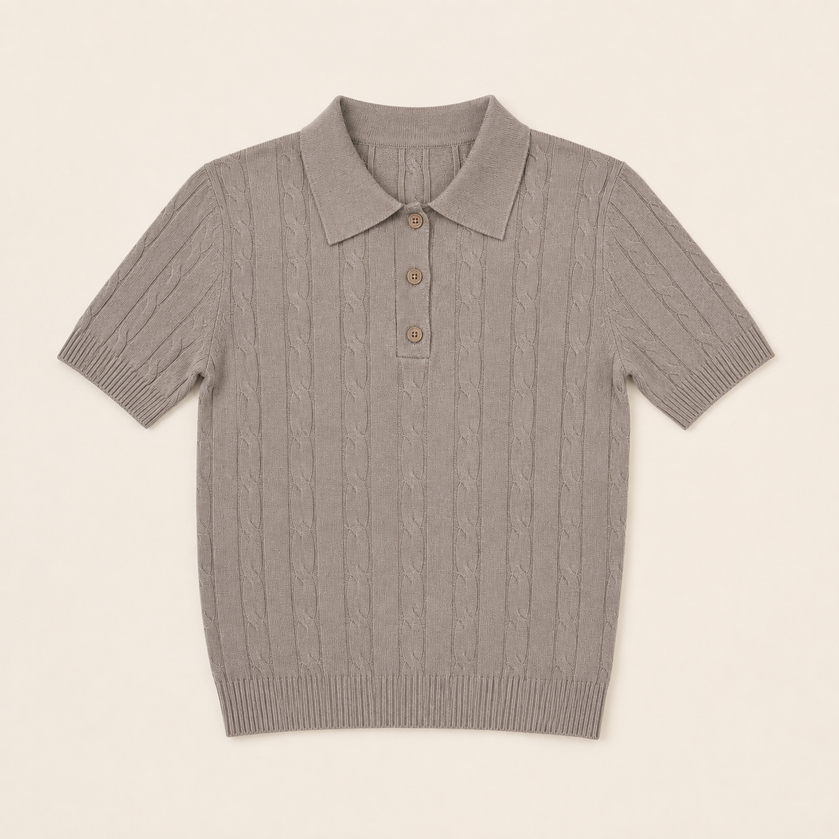 Maglia trama intreccio manica corta