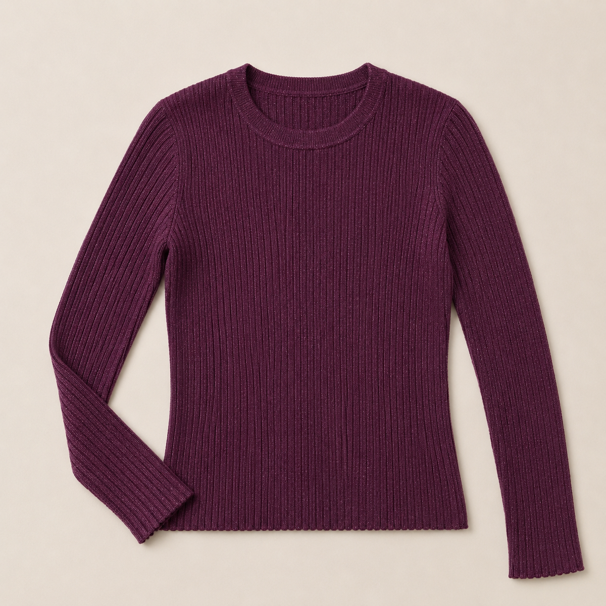 Maglia a costine con lurex