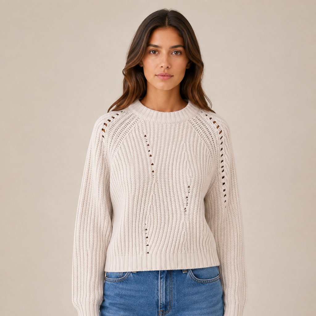 Maglione con dettagli traforati