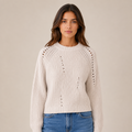 Maglione con dettagli traforati
