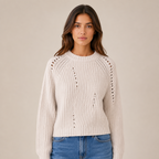 Maglione con dettagli traforati