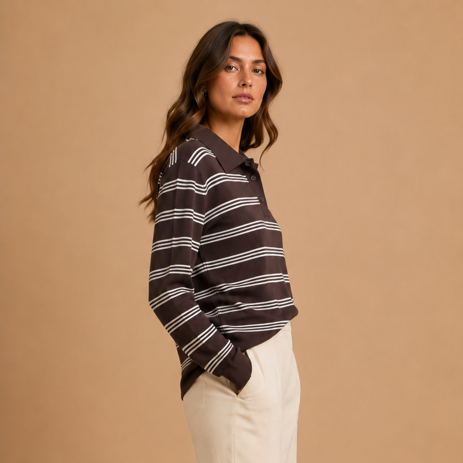Maglia polo a righe