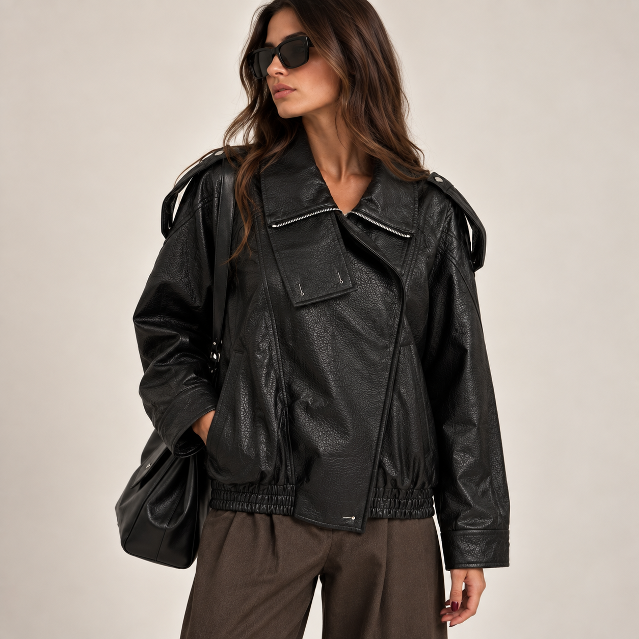 Bomber eco pelle star