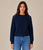 Maglione con dettagli traforati