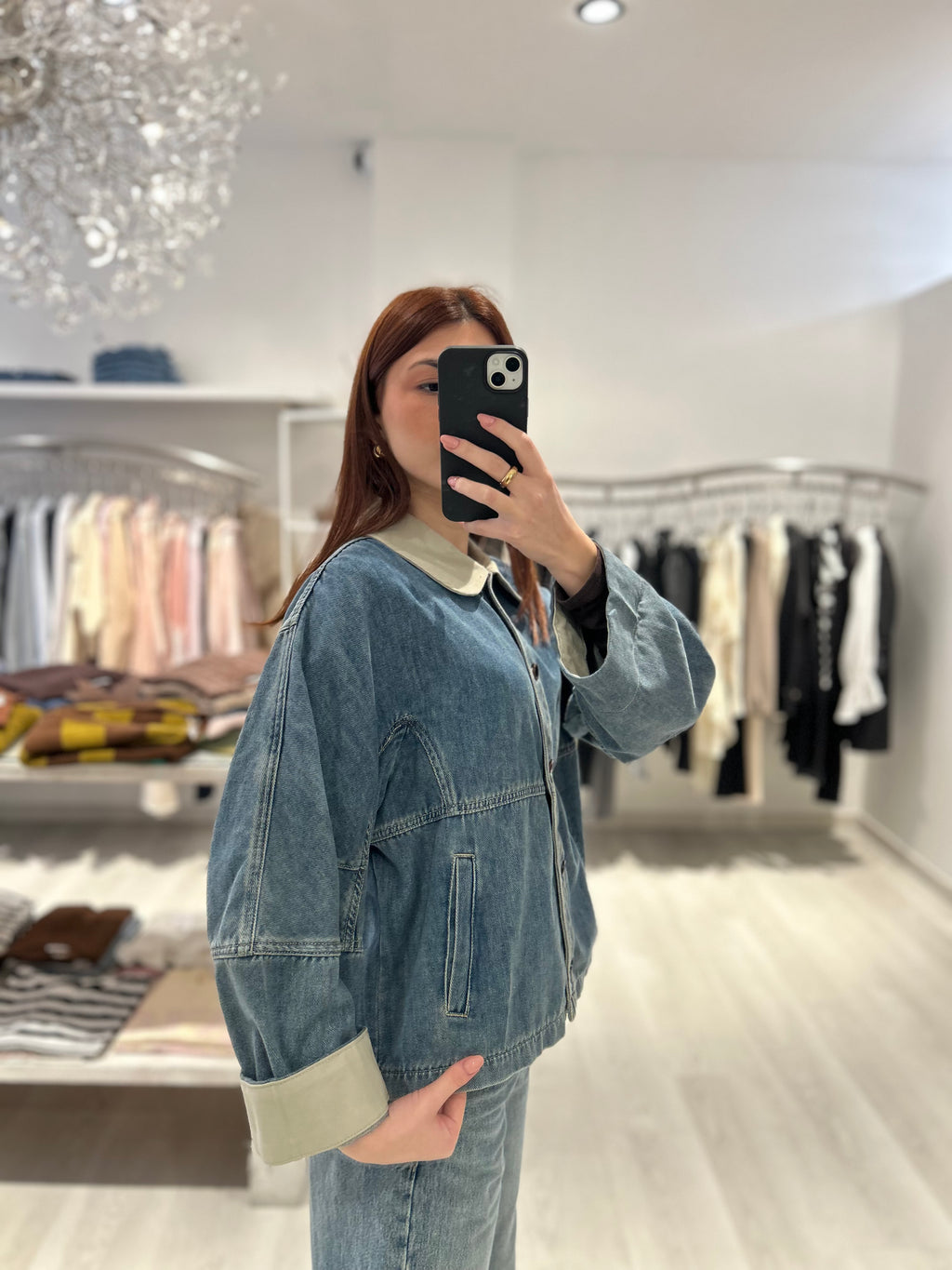 Giacca di jeans con bottoni
