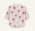 Camicia con palme lilla