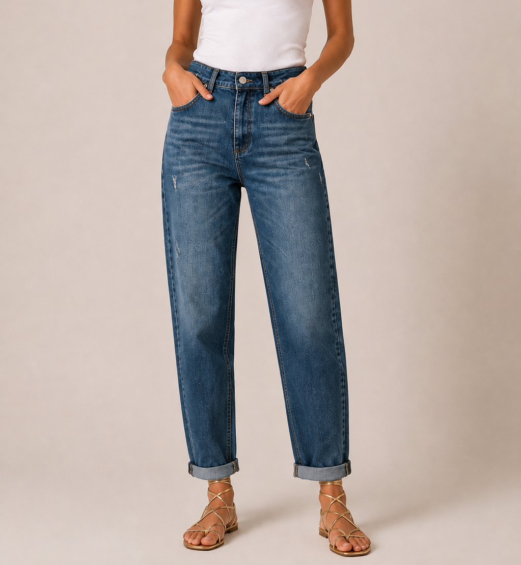 Jeans carrot vita alta