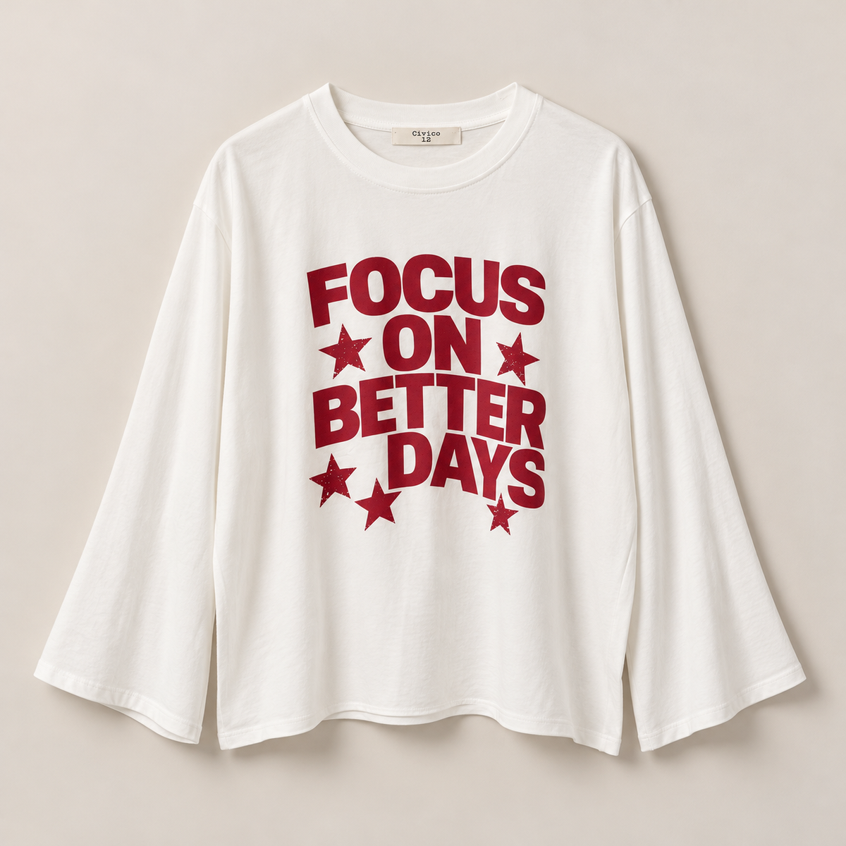 T-shirt scritta “Focus on better day”