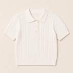 Maglia trama intreccio manica corta