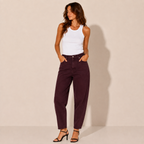 Jeans Momy melanzana
