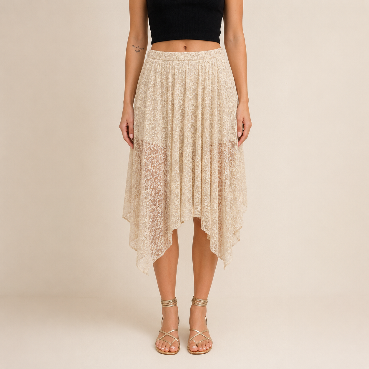 Gonna in pizzo con culotte