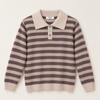 Polo righe misto cashmere