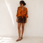 Camicia a fantasia con ghepardi
