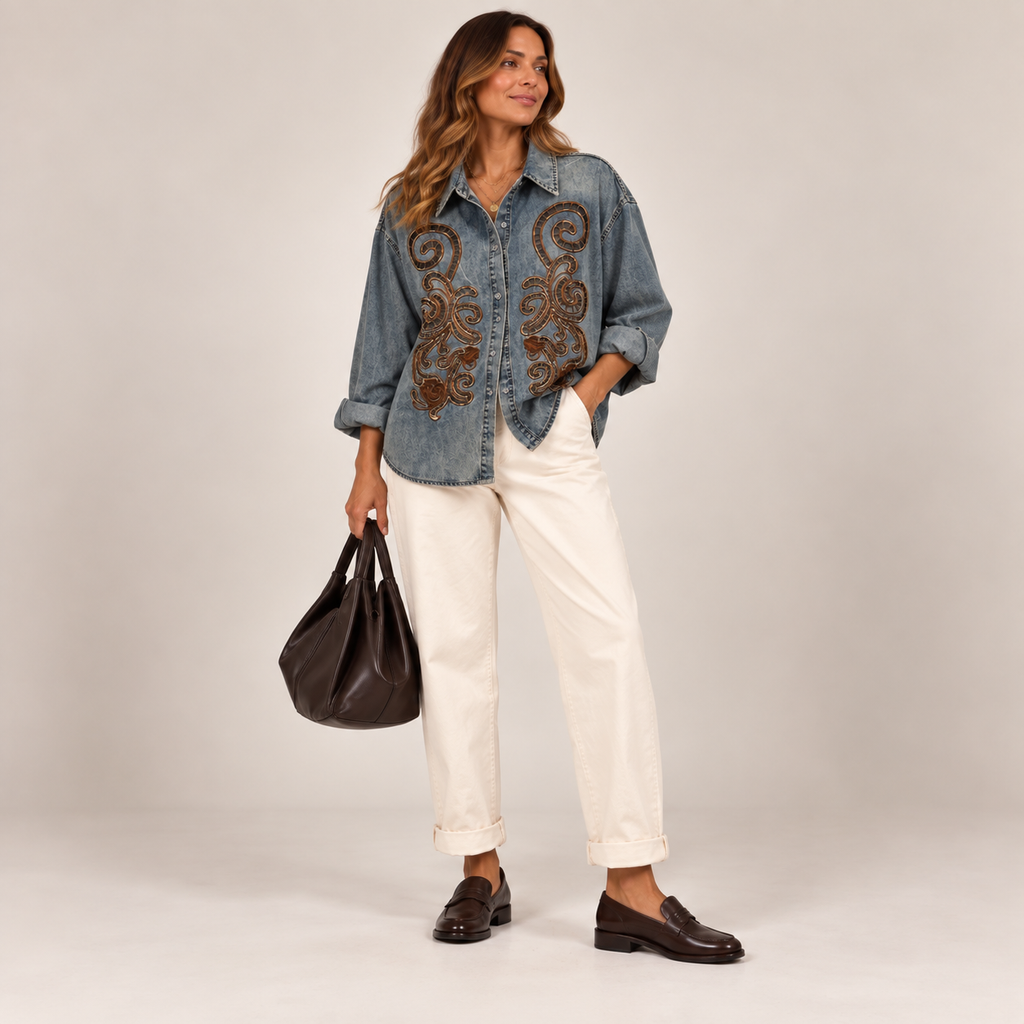 Camicia intarsio