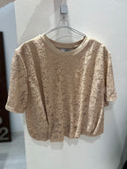 T-shirt palloncino in pizzo