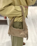 Borsa spalla con frange