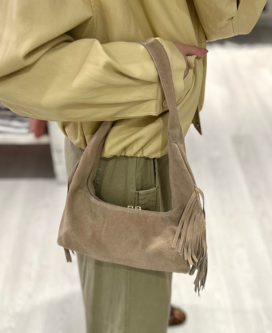 Borsa spalla con frange