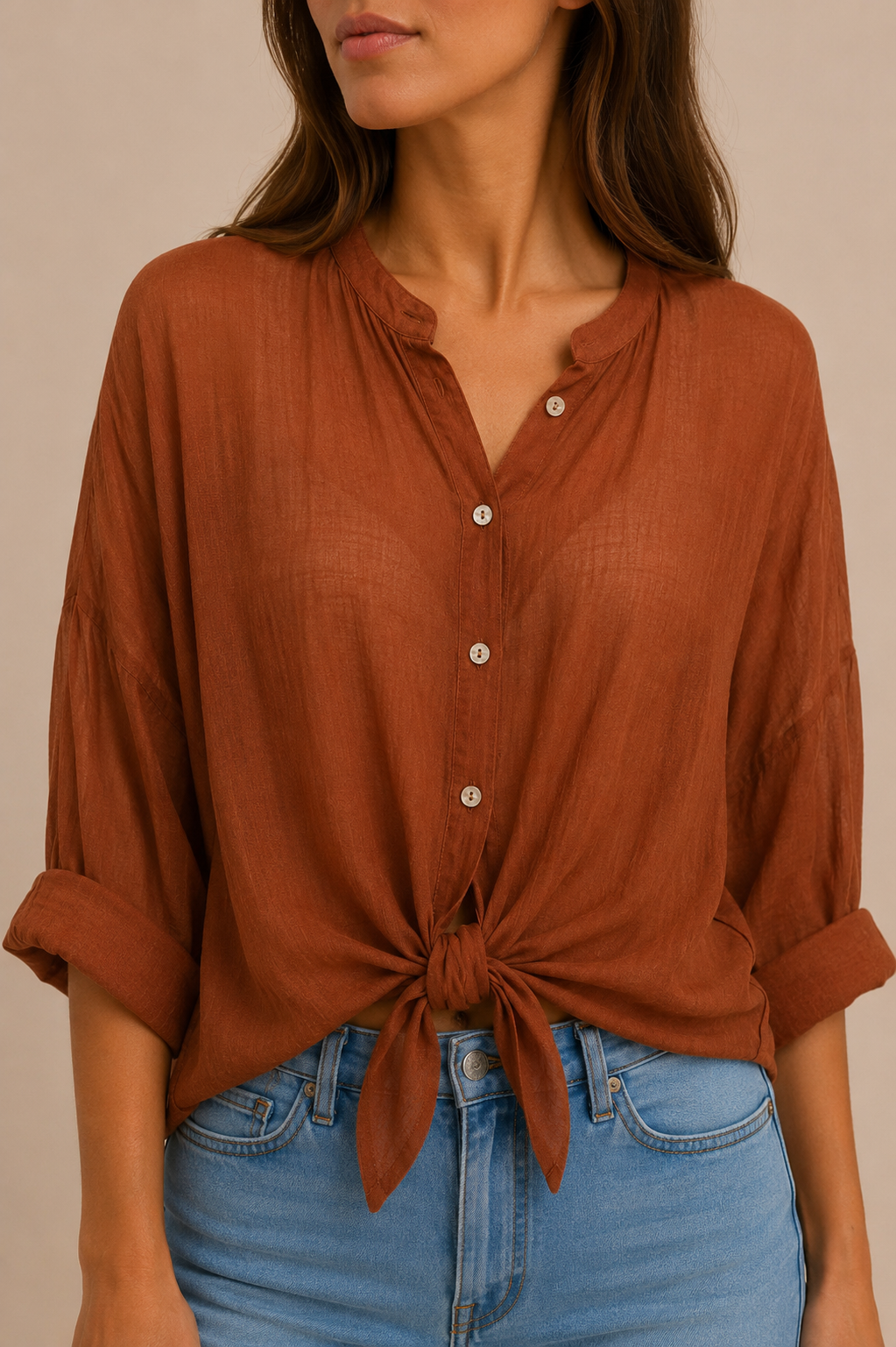 Camicia Terracotta