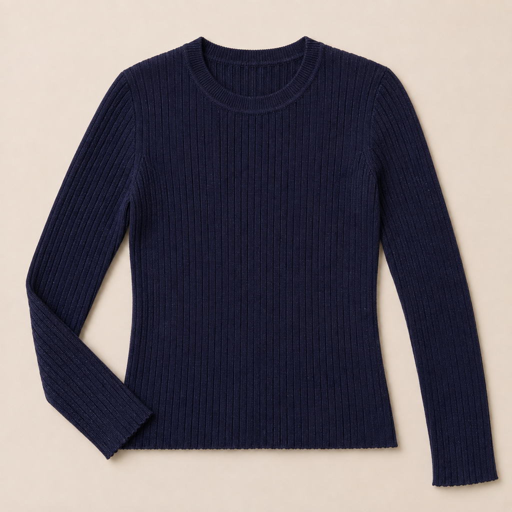 Maglia a costine con lurex