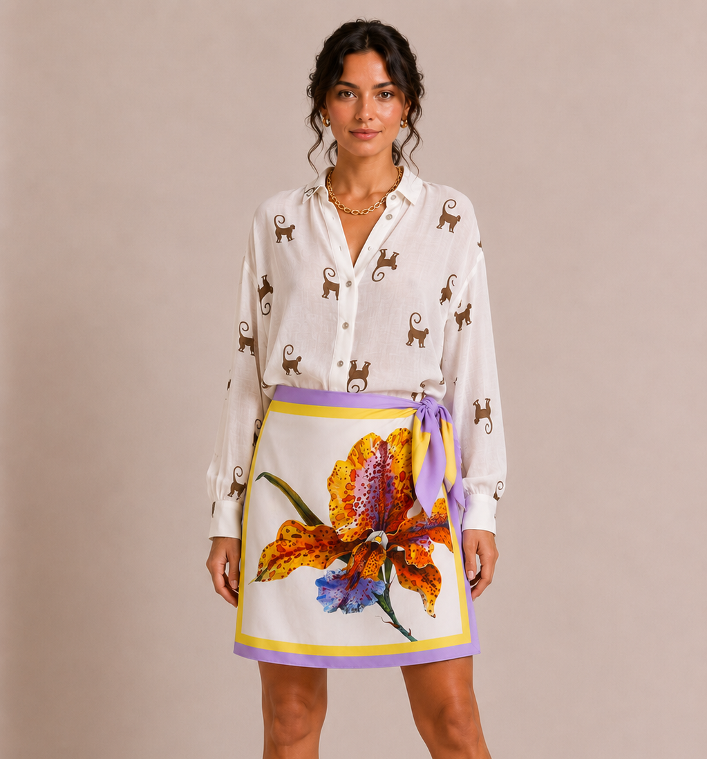 Camicia con scimmiette