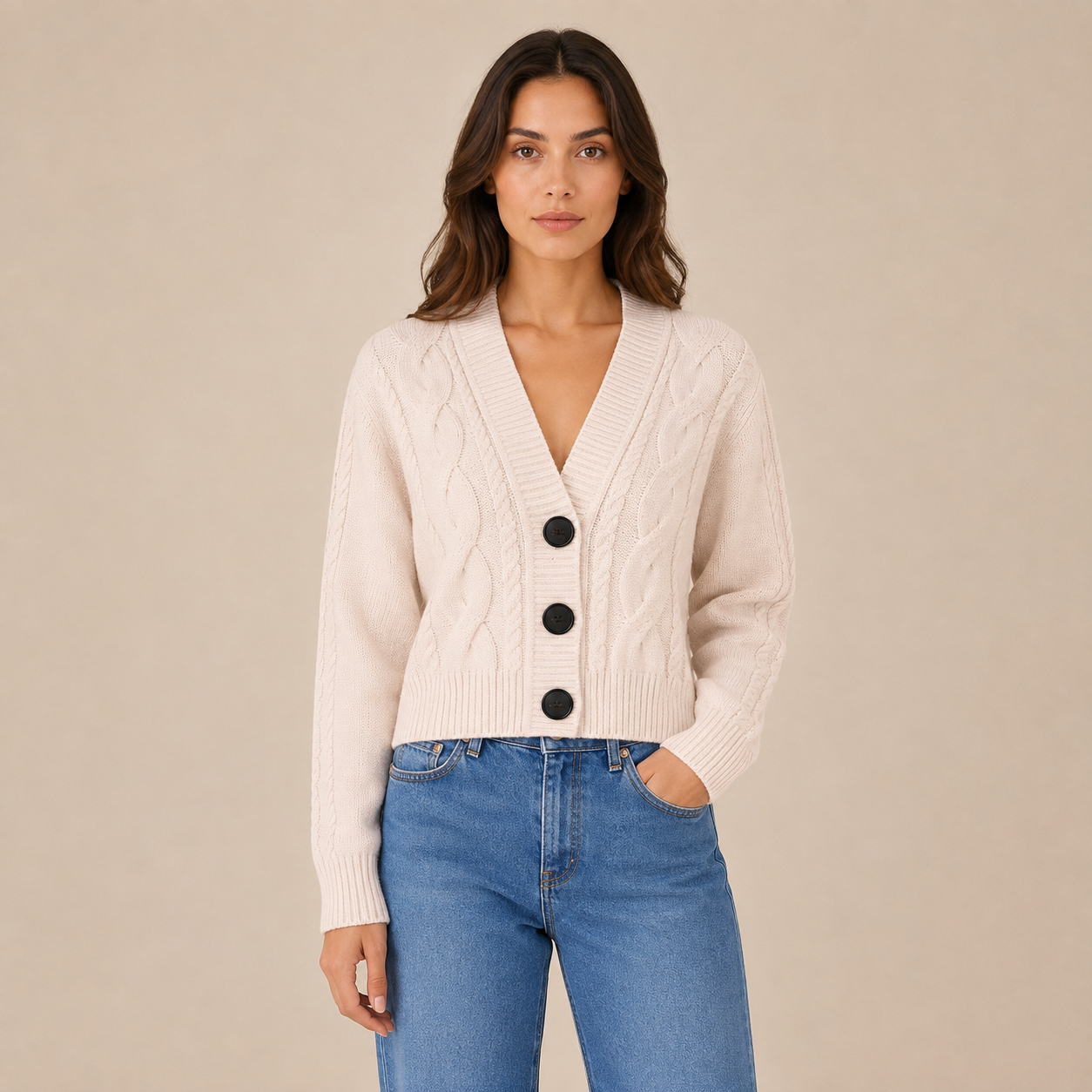 Cardigan con bottoni