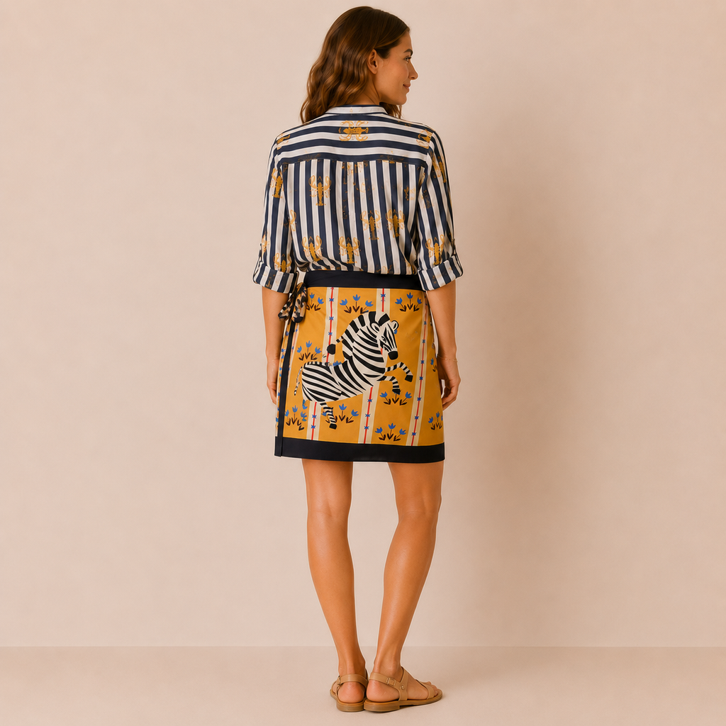 Camicia a righe con Aragosta