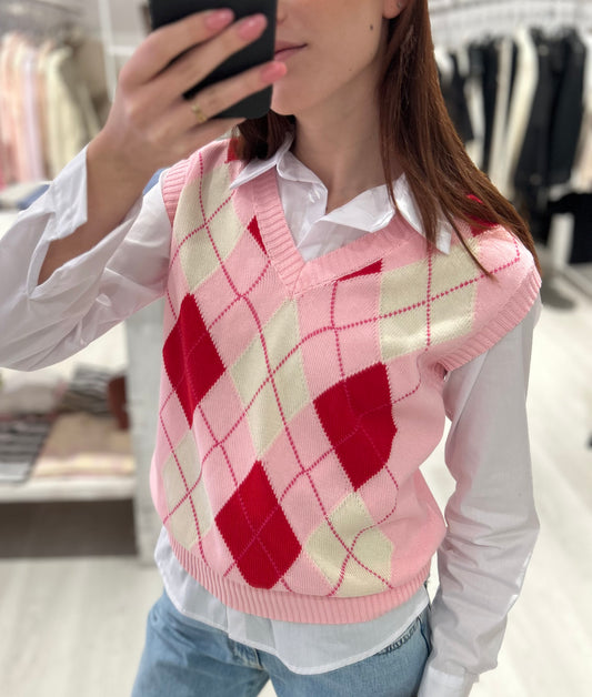 Gilet con rombi