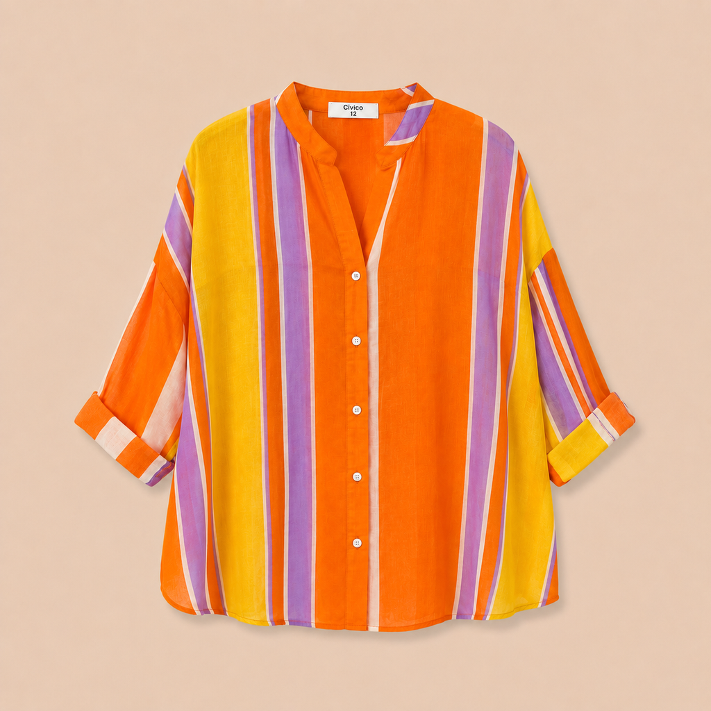 Camicia righe multicolor