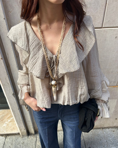 Camicia con volant