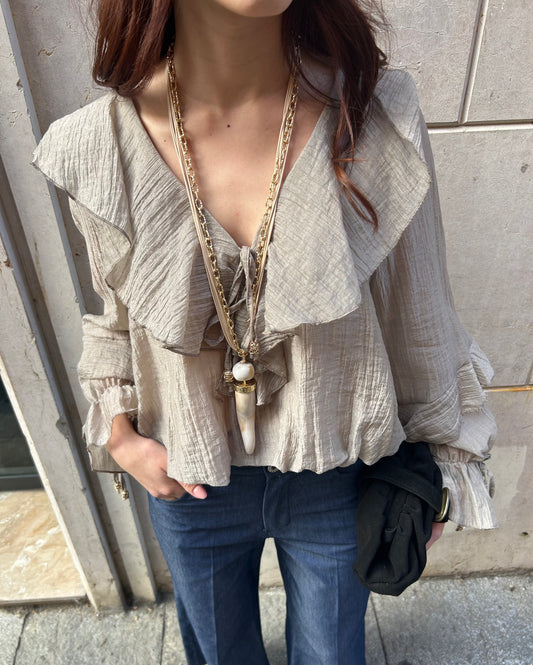 Camicia con volant