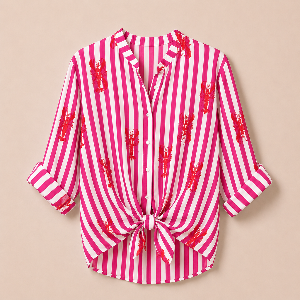 Camicia a righe con Aragosta