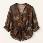 Camicia a fantasia con ghepardi