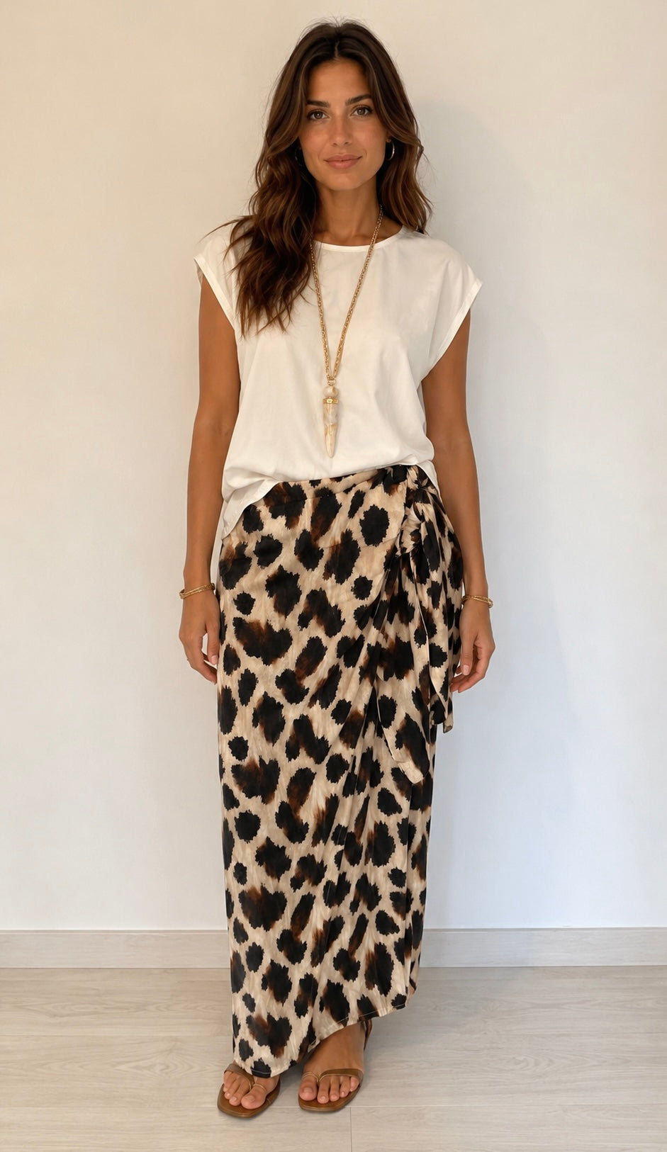 Gonna pareo leopardata