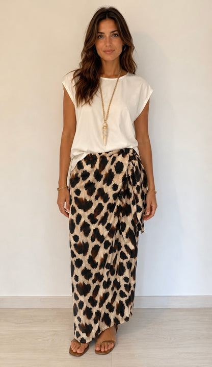 Gonna pareo leopardata
