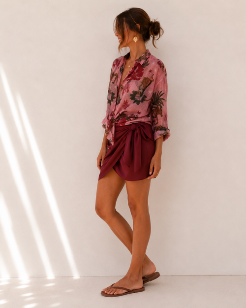 Camicia a fantasia con ghepardi
