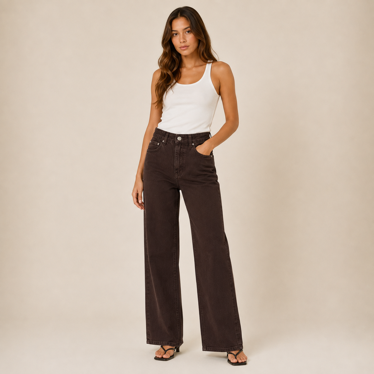 Jeans Sara cioccolato