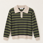Polo righe misto cashmere