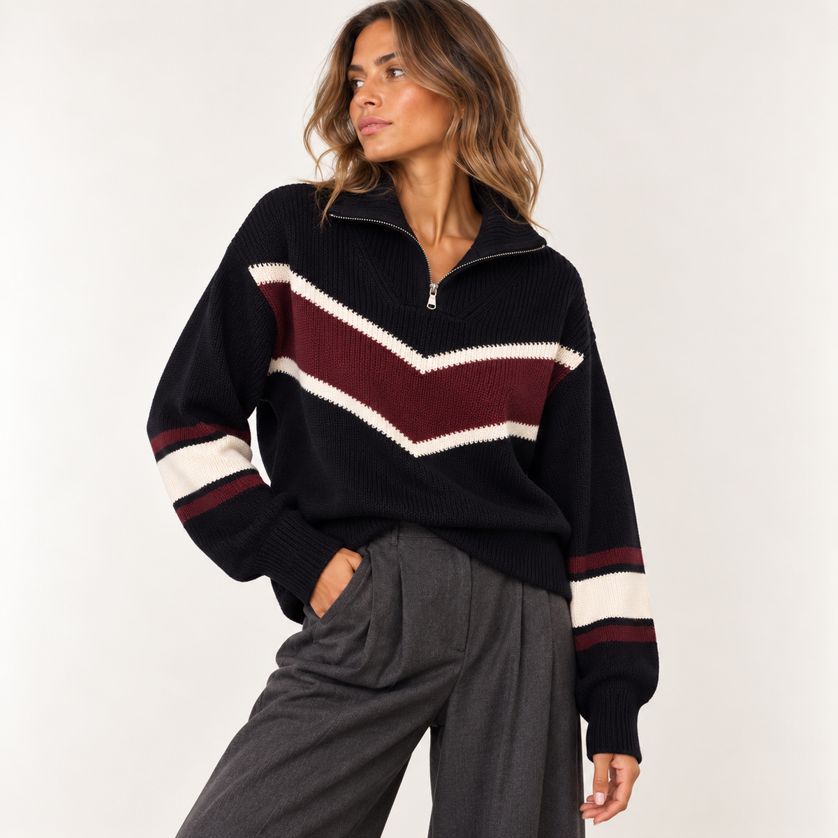 Maglia College mezza zip