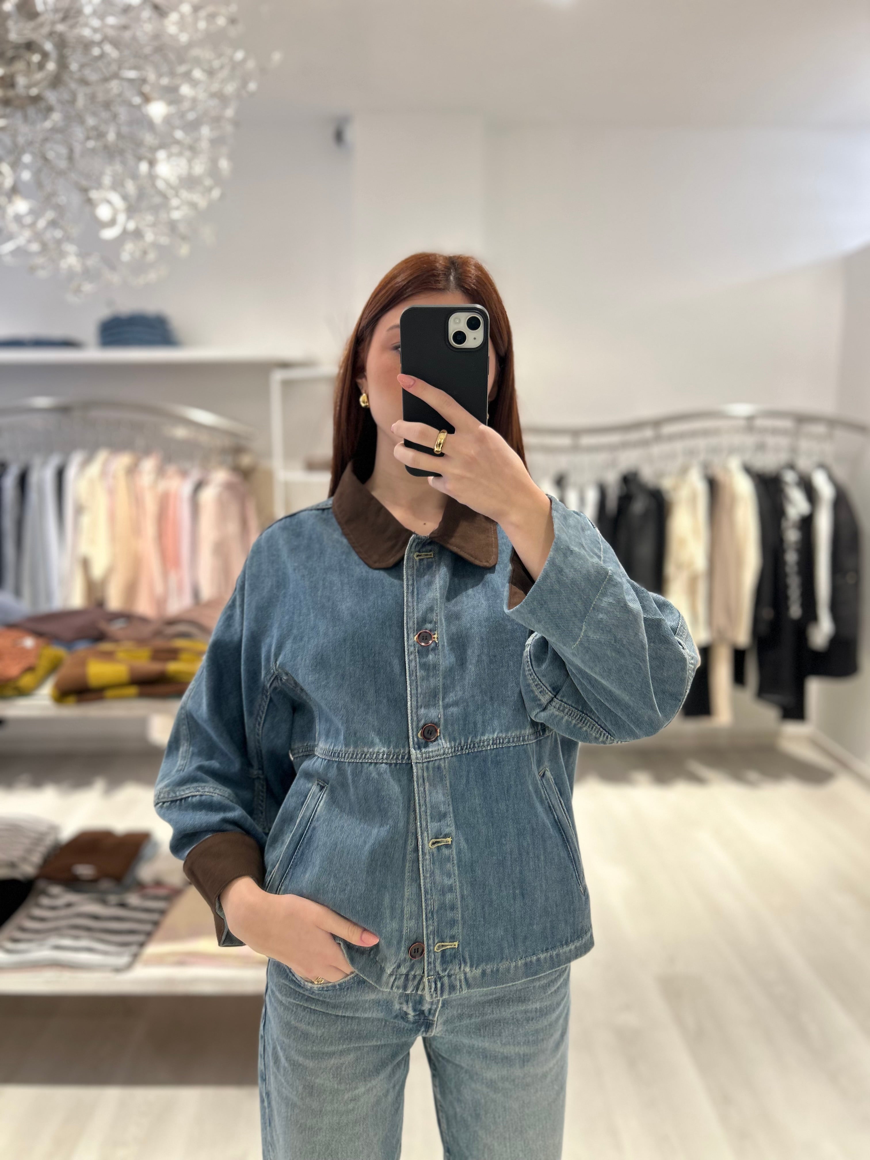 Giacca di jeans con bottoni