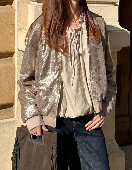 Bomber con paillettes